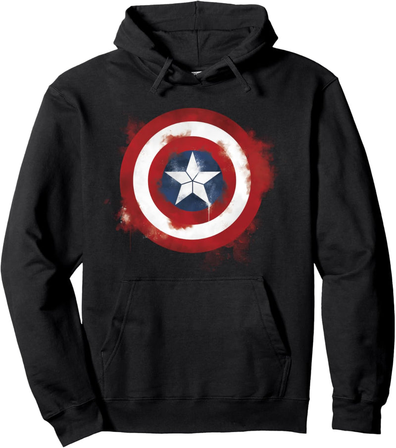Marvel Avengers Captain America Spray Paint Logo Pullover Hoodie