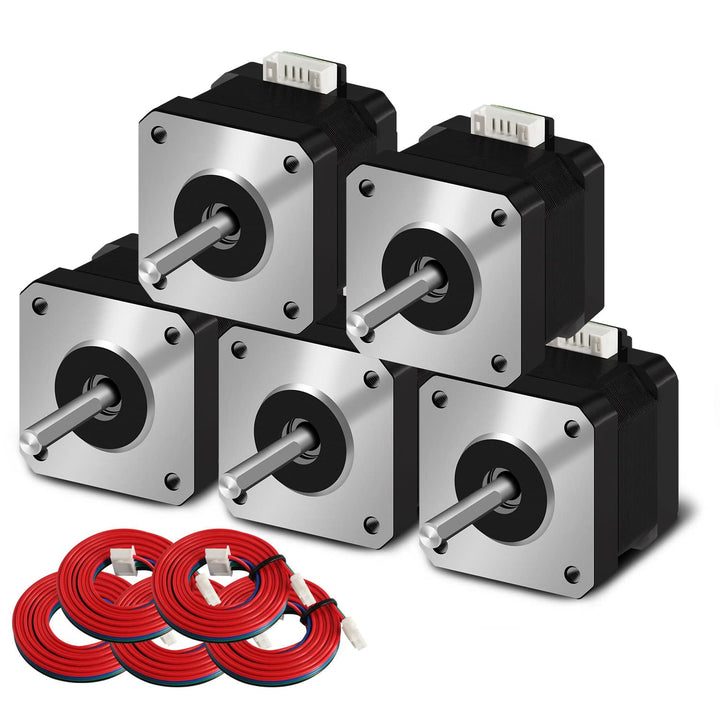 SIMAX3D Nema 17 Schrittmotor 42-34 Pancake (1 Stück/Pack) 1,5 A-3,8 V 2 Phasen 4 Drähte 1,8 Grad mit