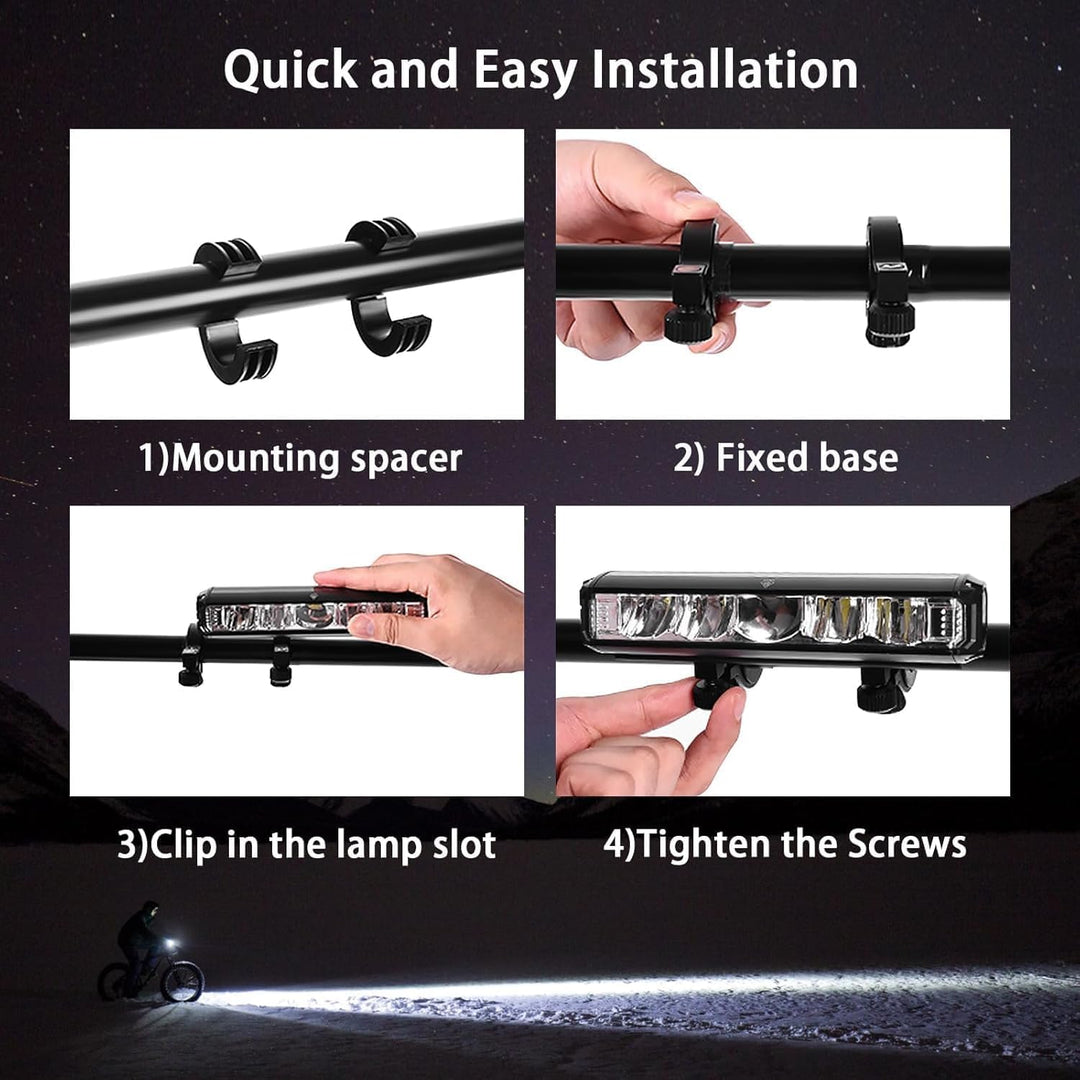 Ahead Frontlicht 1000-3250 Lux Superhelle LED Fahrradlampe, 2000-8000 mAh Mobile Leistung, StVZO Sta