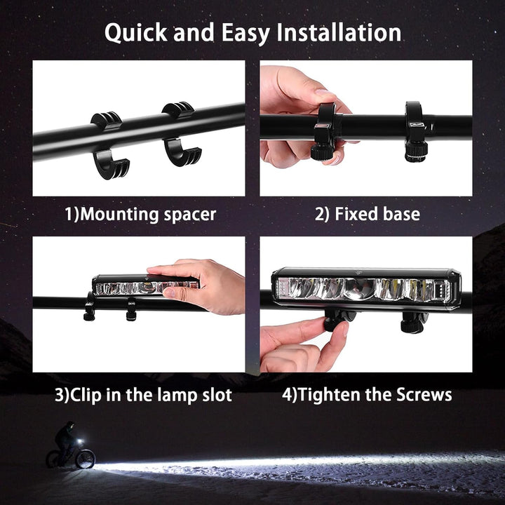Ahead Frontlicht 1000-3250 Lux Superhelle LED Fahrradlampe, 2000-8000 mAh Mobile Leistung, StVZO Sta