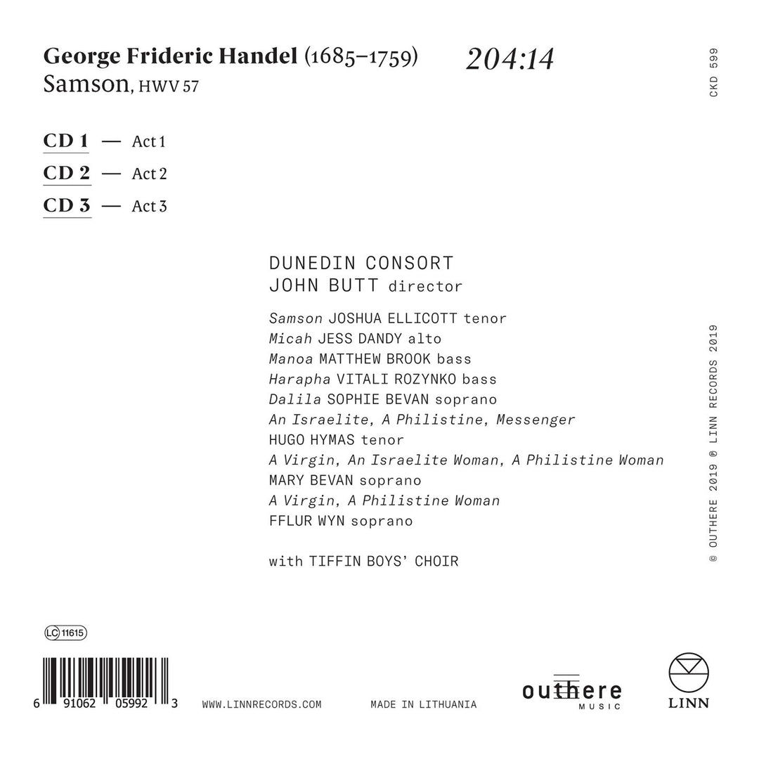 Händel: Samson, Audio-CD