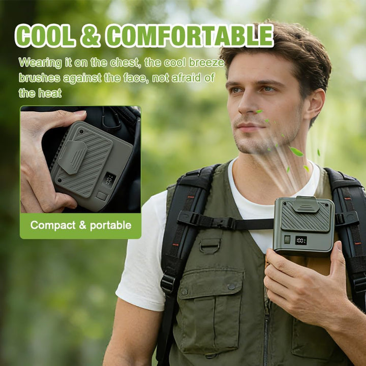 Tragbarer Ventilator Akku, Tragbarer Hüftclip-Lüfter, Klein T Shirt Ventilator mit Clip, Aufladbarer