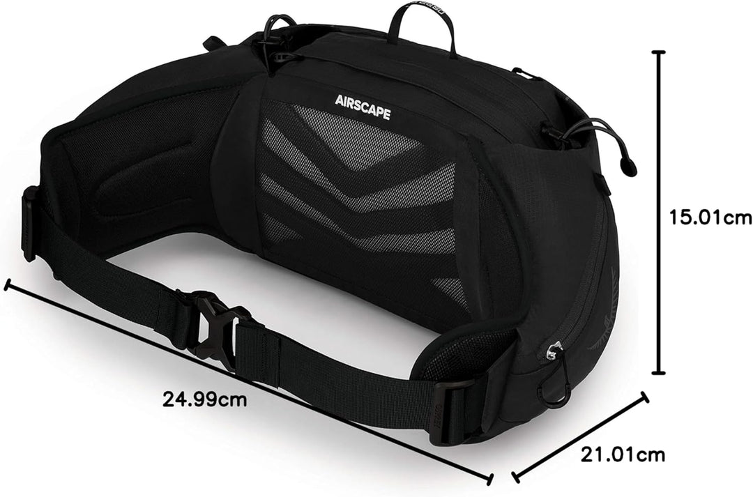 Osprey Talon 6 Wanderrucksack für Männer Stealth Black Einheitsgrösse, Stealth Black Einheitsgrösse