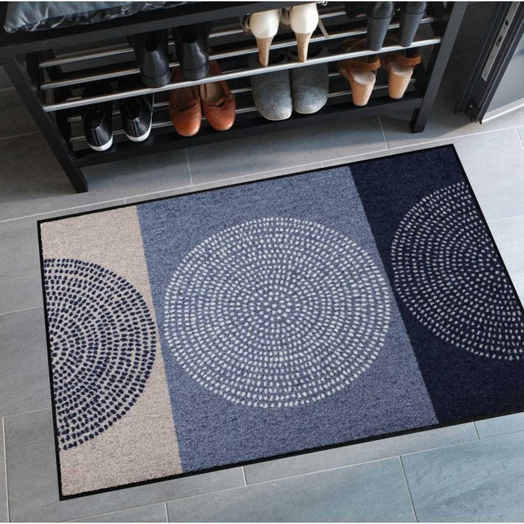 Salonloewe Fussmatte Nestor 50x75 cm - (SLD1574-050X075) H 50 cm | B 75 cm | L 0,7 cm Blau, H 50 cm
