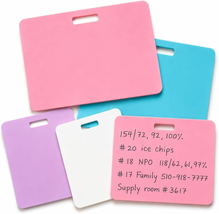 4 Stück Löschbare Ausweis Notizen Erasable Badge Note Notizblock Abwischbar Kleine Badge Notizen Für
