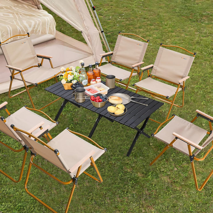 BOOSDEN Klappbarer Campingtisch, 120x80cm, mit Tragetasche für Outdoor, Strand, Grillen & Picknick S