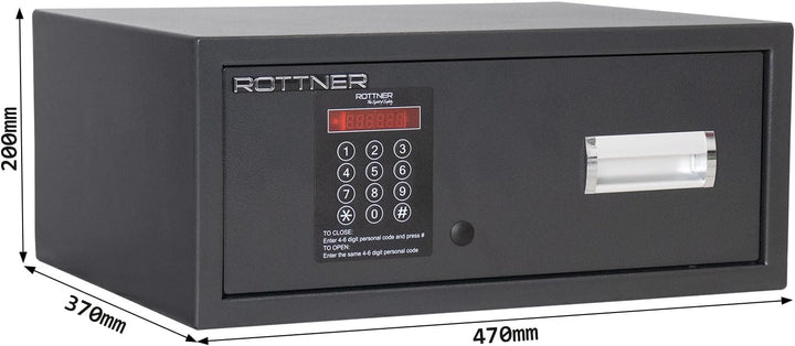 HomeDesign Schubladentresor HDS-9100 Elektronikschloss Anthrazit, mit mechanischer und elektronische