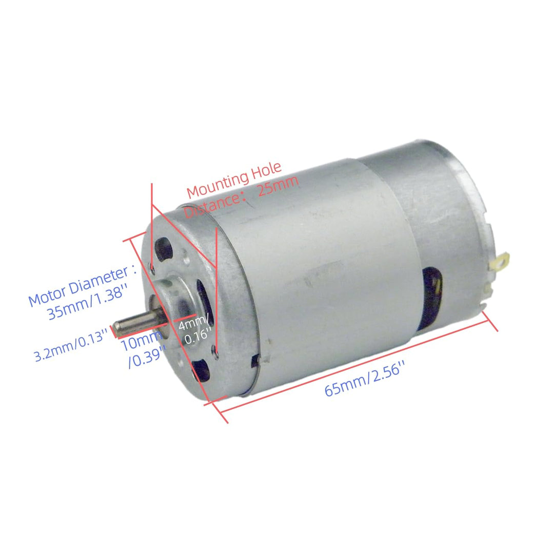 CHANCS Magnetic Drehmoment Mini Elektromotor 555 DC 12V/24V Geschwindigkeit 3500RPM für DIY Hobby DI