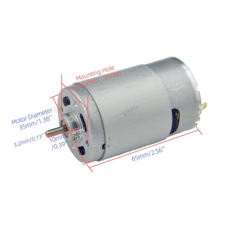 CHANCS Magnetic Drehmoment Mini Elektromotor 555 DC 12V/24V Geschwindigkeit 3500RPM für DIY Hobby DI