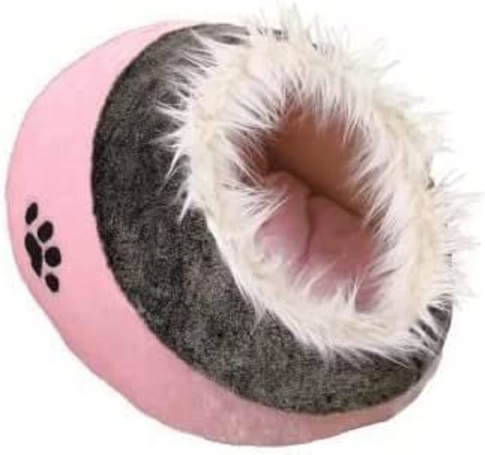 Trixie 36301 Kuschelhöhle Minou, 35 × 26 × 41 cm, rosa/grau rosa/grau ohne Adventskalender, rosa/gra