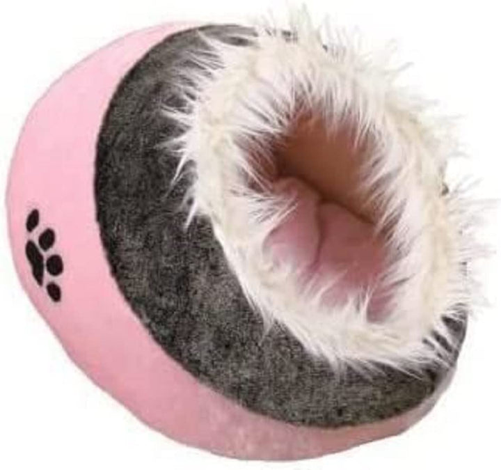 Trixie 36301 Kuschelhöhle Minou, 35 × 26 × 41 cm, rosa/grau rosa/grau ohne Adventskalender, rosa/gra