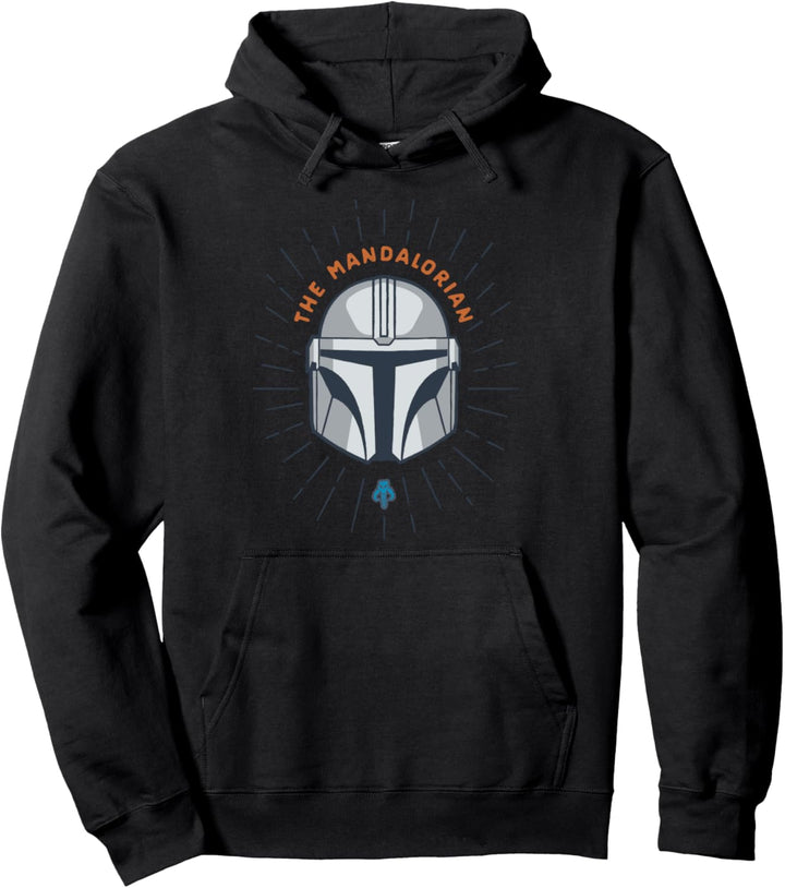 Star Wars The Mandalorian Cartoon Portrait Pullover Hoodie