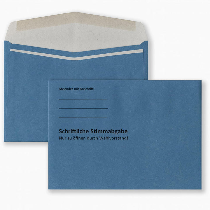 Betriebsratswahl – Äussere Wahlumschläge B6 (176×120 mm), einseitig bedruckt – Kuvert für Rücksendun