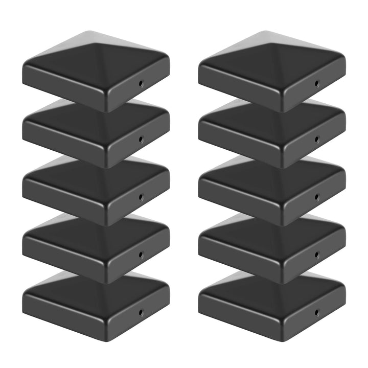 Sonnewelt Pfostenkappe, 10 Stück, 71mm*71mm Pfostenkappen Zaunkappe Abdeckkappe, mit Schrauben, Pfah