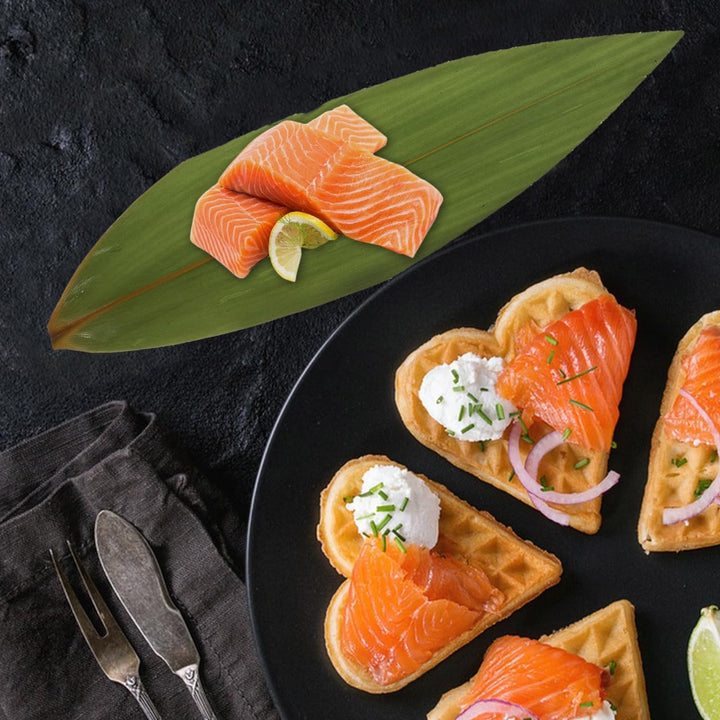 DOITOOL 100 Stück Sushi-Bambusblätter Bananenblätter Machen Zongzi-Kit Tellerdekorationen Urlaubspar