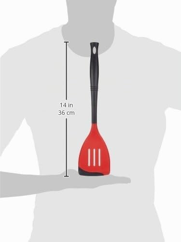 Le Creuset Pfannenwender Premium Edge, Silikon/Nylon, Kirschrot, 93100100060008, Pfannenwender