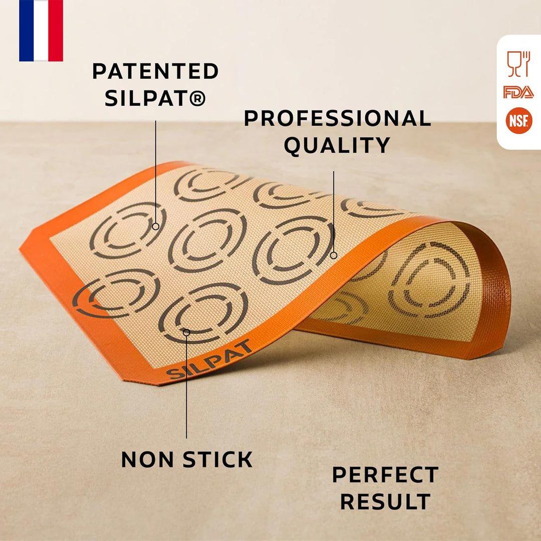 Silpat The Original Perfect Cookie Antihaft-Silikon-Backmatte, 29 x 41 cm, 18 Cookies