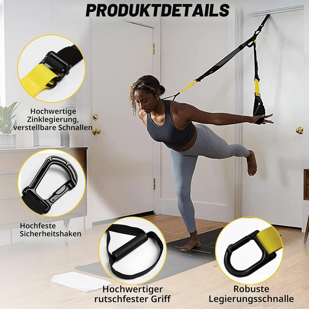 Suspension-Trainingsset, Widerstandstrainer für den ganzen Körper für alle Ebenen, für drinnen und d