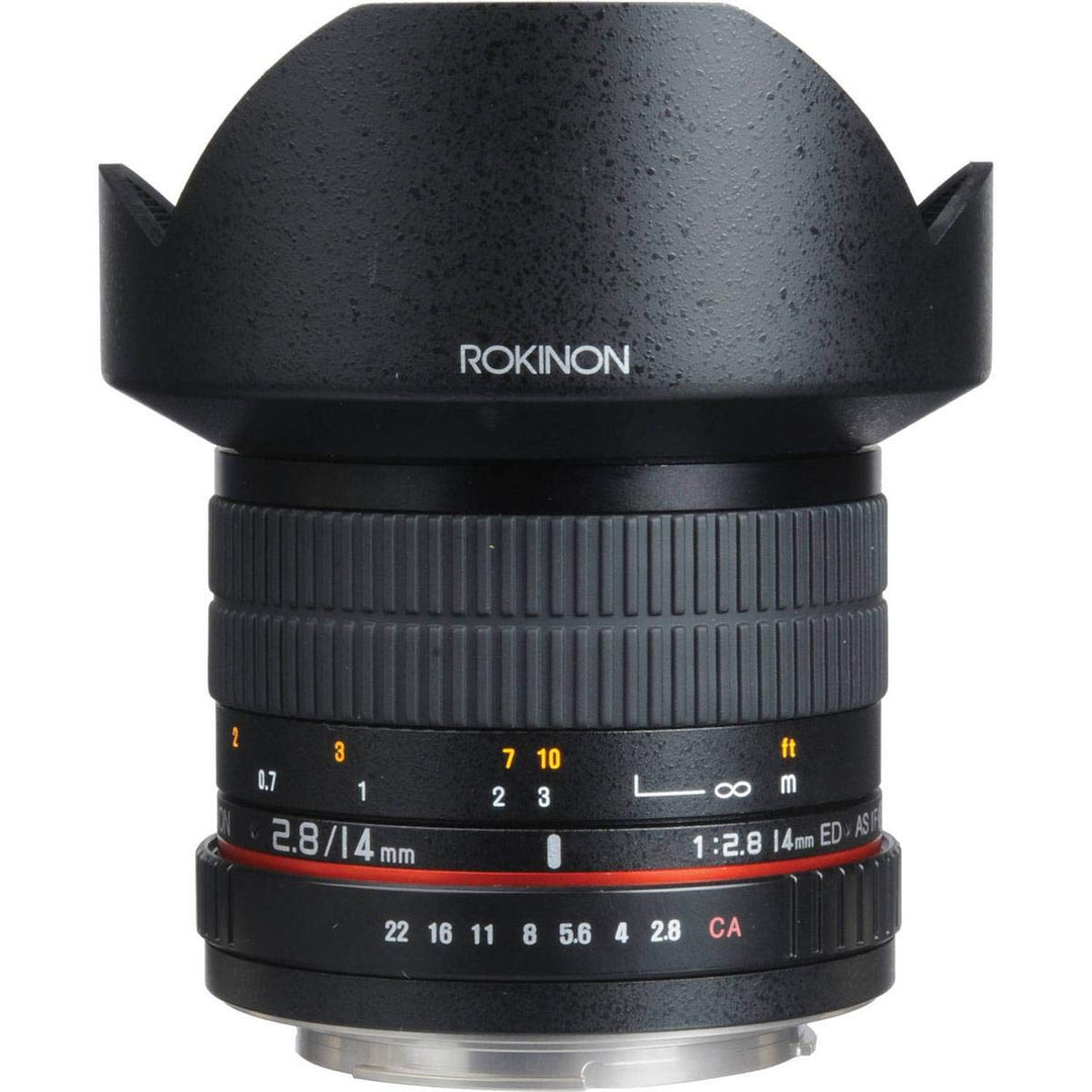 Rokinon FE14M-P 14 mm F2.8 Ultra Wide Fixed Lens for Pentax (Schwarz) Pentax Standardverpackung, Pen