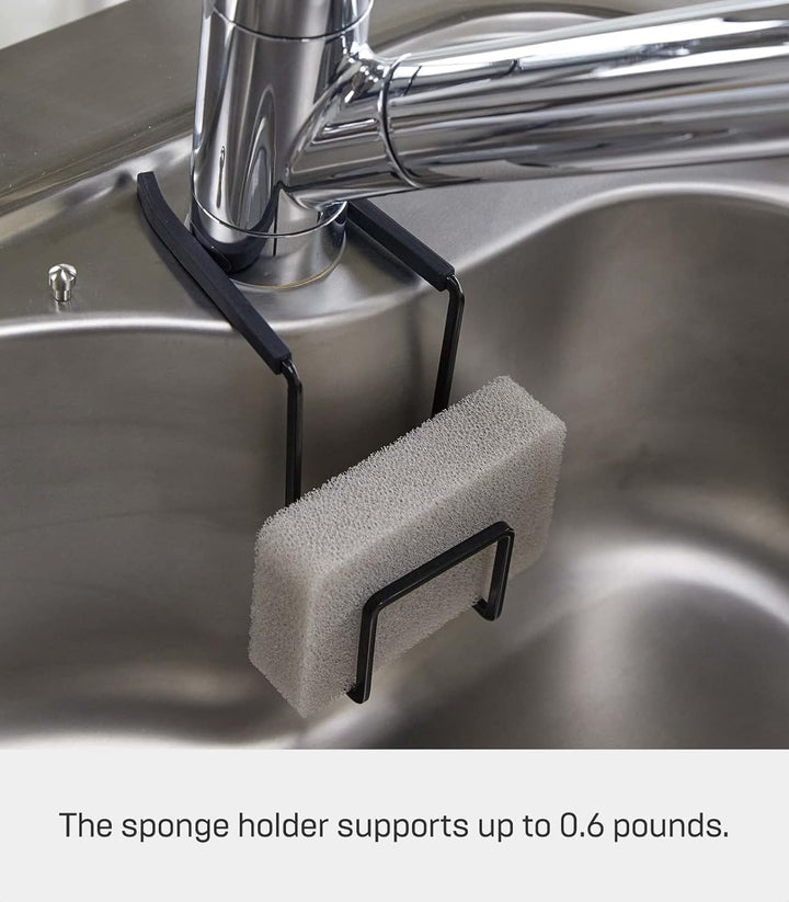 YAMAZAKI Home Wasserhahn Aufhängen – Küchen-Organizer für Spüle | Stahl | Schwammhalter, Legierter,