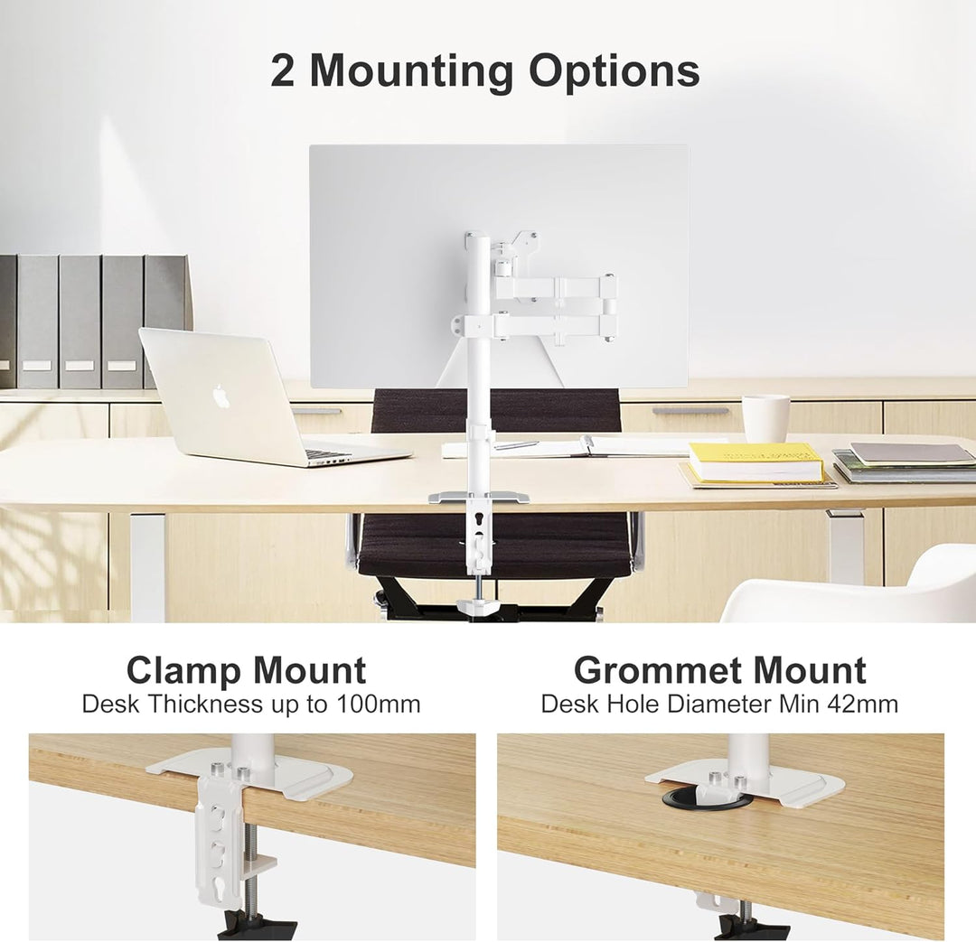 Bracwiser einzelnen Voll einstellbare Stehhöhe Monitorarm Standhalterung 800 mm hoch für Monitor Com