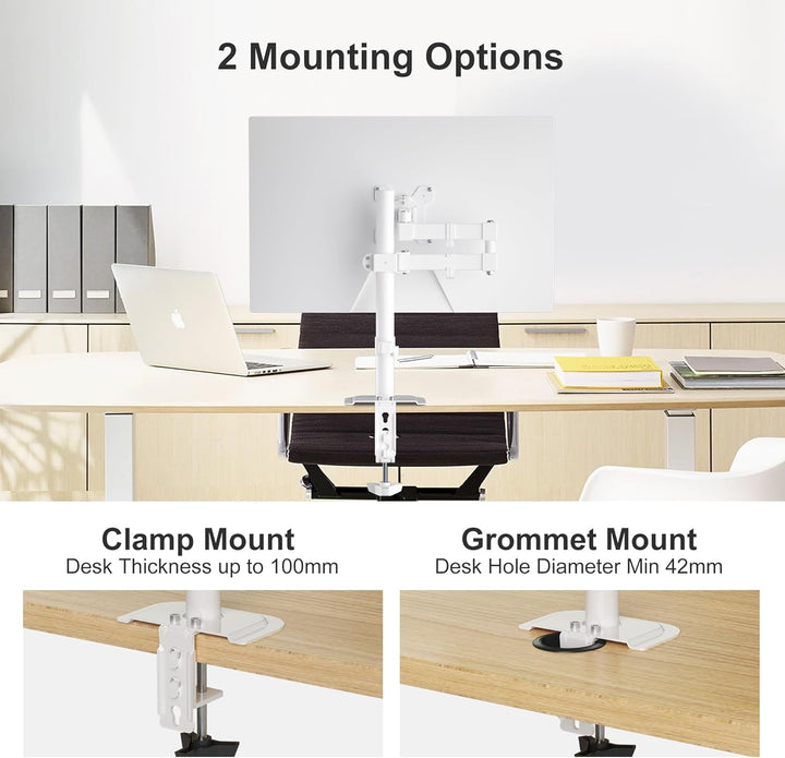 Bracwiser einzelnen Voll einstellbare Stehhöhe Monitorarm Standhalterung 800 mm hoch für Monitor Com