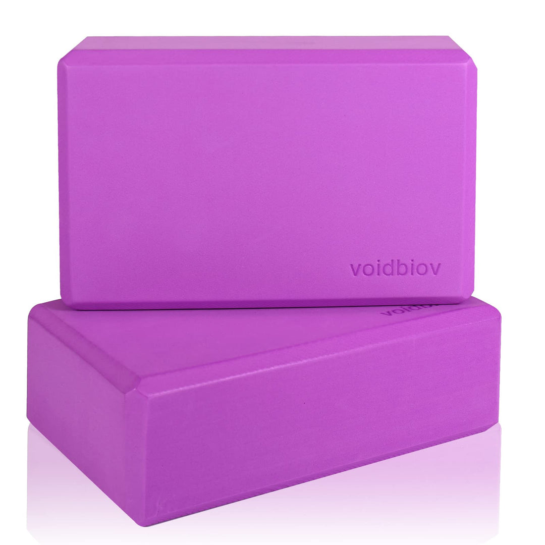 voidbiov Yoga blöcke 2er Set 9 "x6 x3, Stabil rutschfest Eva Schaumstoff, Bietet Unterstützung und S