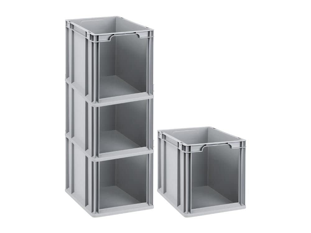SuperSparSet 4x Eurobox NextGen Store | HxBxT 32x30x40cm | 30 Liter | Front offen | Eurobehälter, Tr