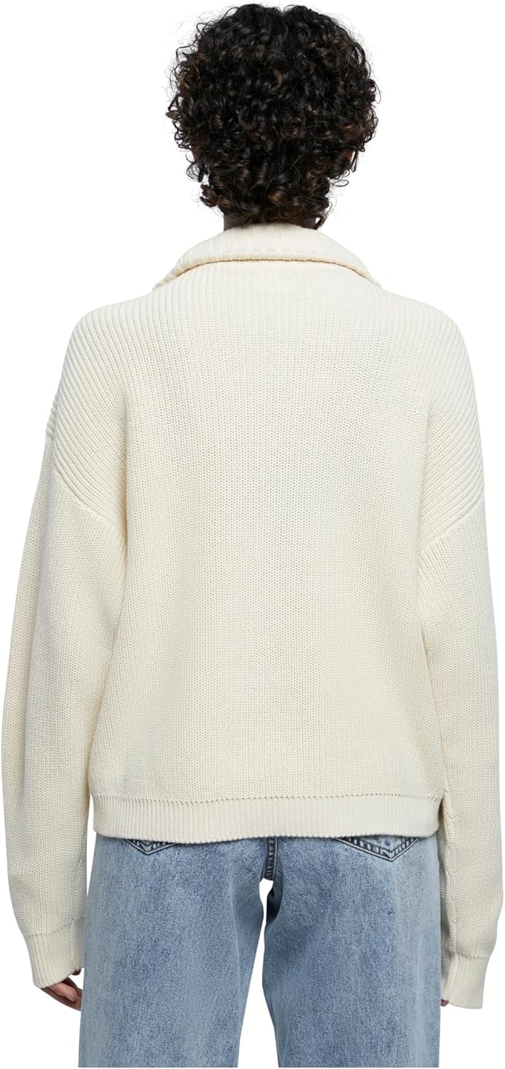 Urban Classics Damen Ladies Oversized Knit Troyer XL Sand, XL Sand