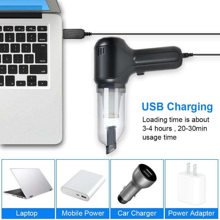 URAQT Handstaubsauger Auto Handheld Kabelloser,3 in 1 Handstaubsauger Akku Hand Stark 150000rpm Mini