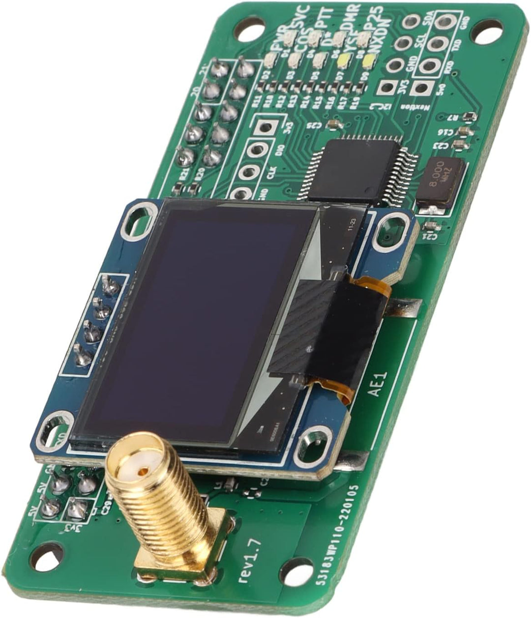 UHF VHF UV MMDVM Hotspot-Modul-Kit SMA-Schnittstelle LED-Anzeige Hotspot-Platine mit Antenne