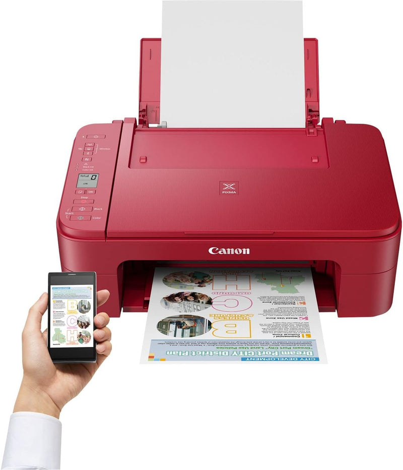 Canon PIXMA TS3352 Farbtintenstrahl-Multifunktionsgerät (Drucken, Scannen, Kopieren, 3, 8 cm LCD Anz