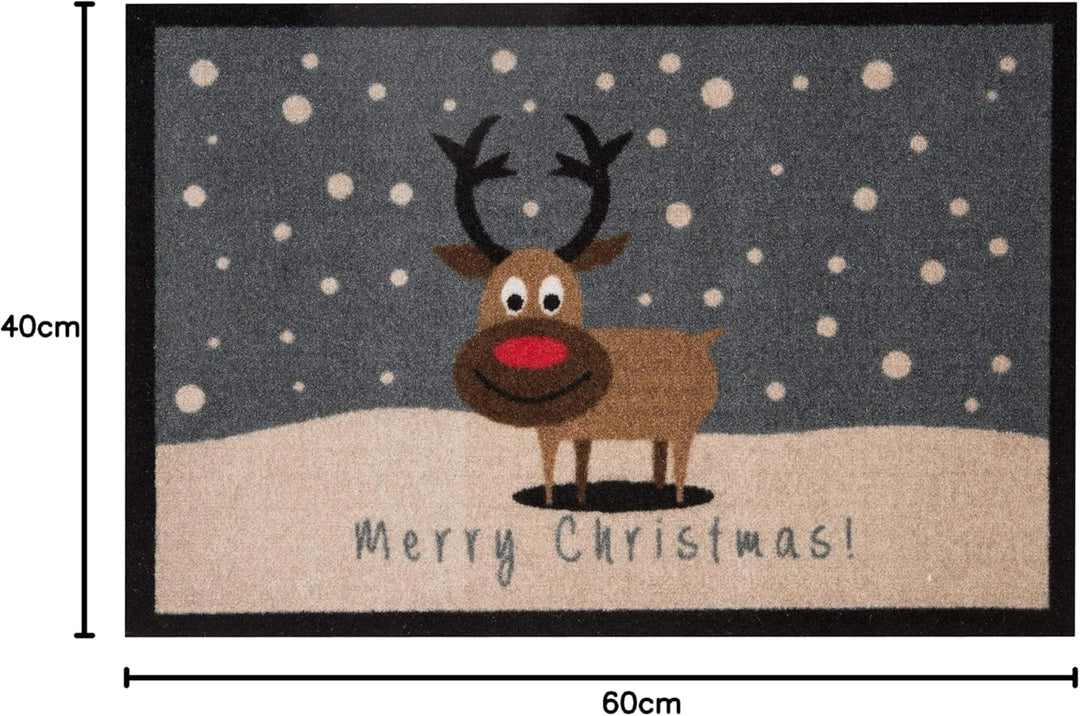 Hanse Home Fussmatte Weihnachten für Innen und Aussen 40x60cm - Schmutzfangmatte Outdoor Türmatte Me