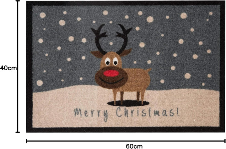 Hanse Home Fussmatte Weihnachten für Innen und Aussen 40x60cm - Schmutzfangmatte Outdoor Türmatte Me