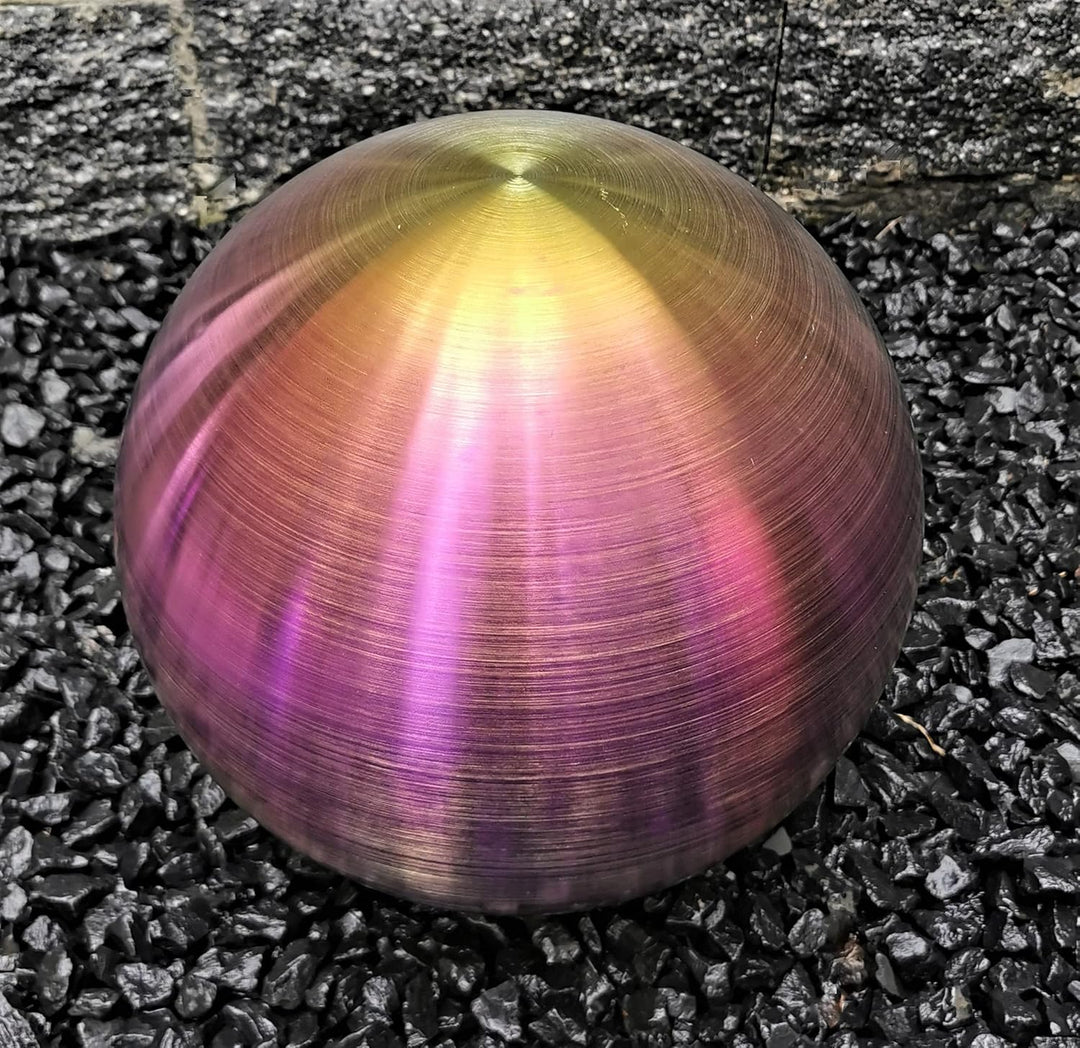 Dekokugel aus Edelstahl 20 cm Edelstahl Rainbow matt gebürstet Dekorationskugel Edelstahlkugel