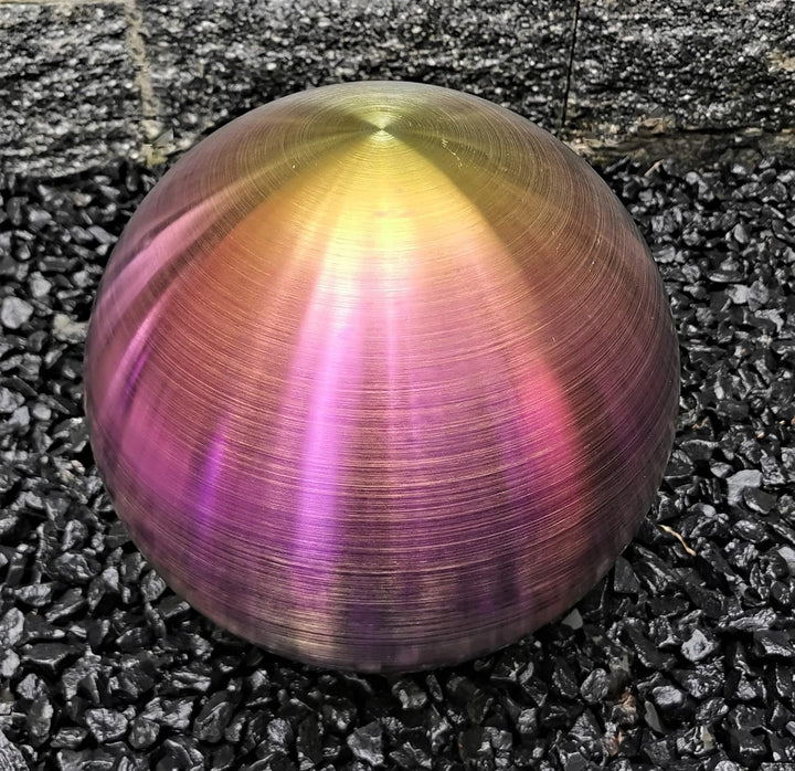 Dekokugel aus Edelstahl 20 cm Edelstahl Rainbow matt gebürstet Dekorationskugel Edelstahlkugel