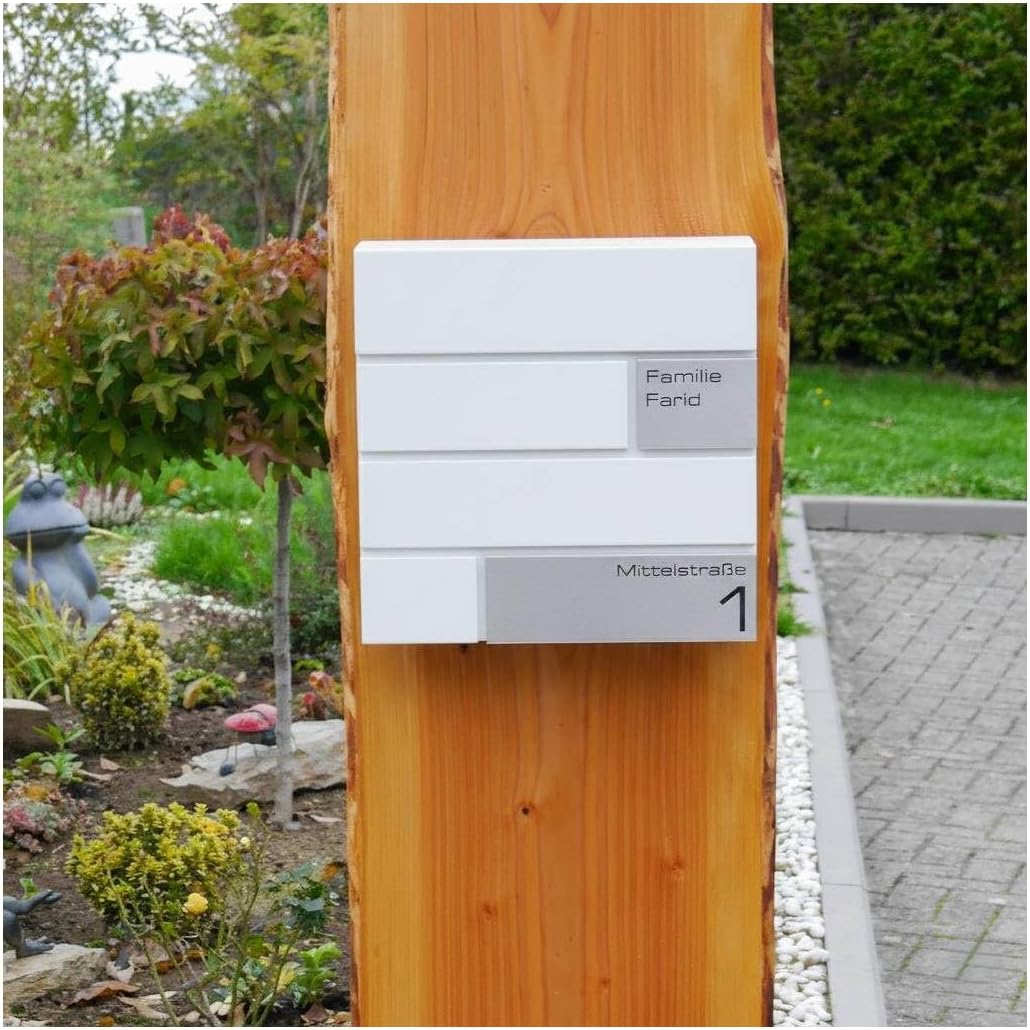 Metzler Briefkasten in weiss Modell G - Pulverbeschichtung in RAL 9016 Feinstruktur Matt - Postkaste