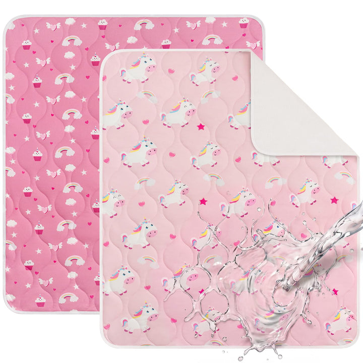 2er-Pack Bettunterlage Wasserdicht Kinder, Waschbar PIPI Unterlage Bett Kinder, Betteinlage Inkontin
