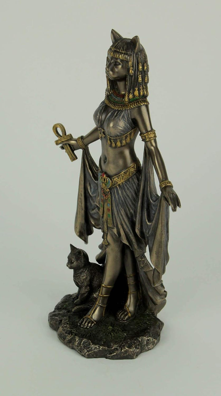 Veronese Design Bastet Skulptur ägyptische Göttin des Schutzes, 25,4 cm hoch Bronze, Bronze