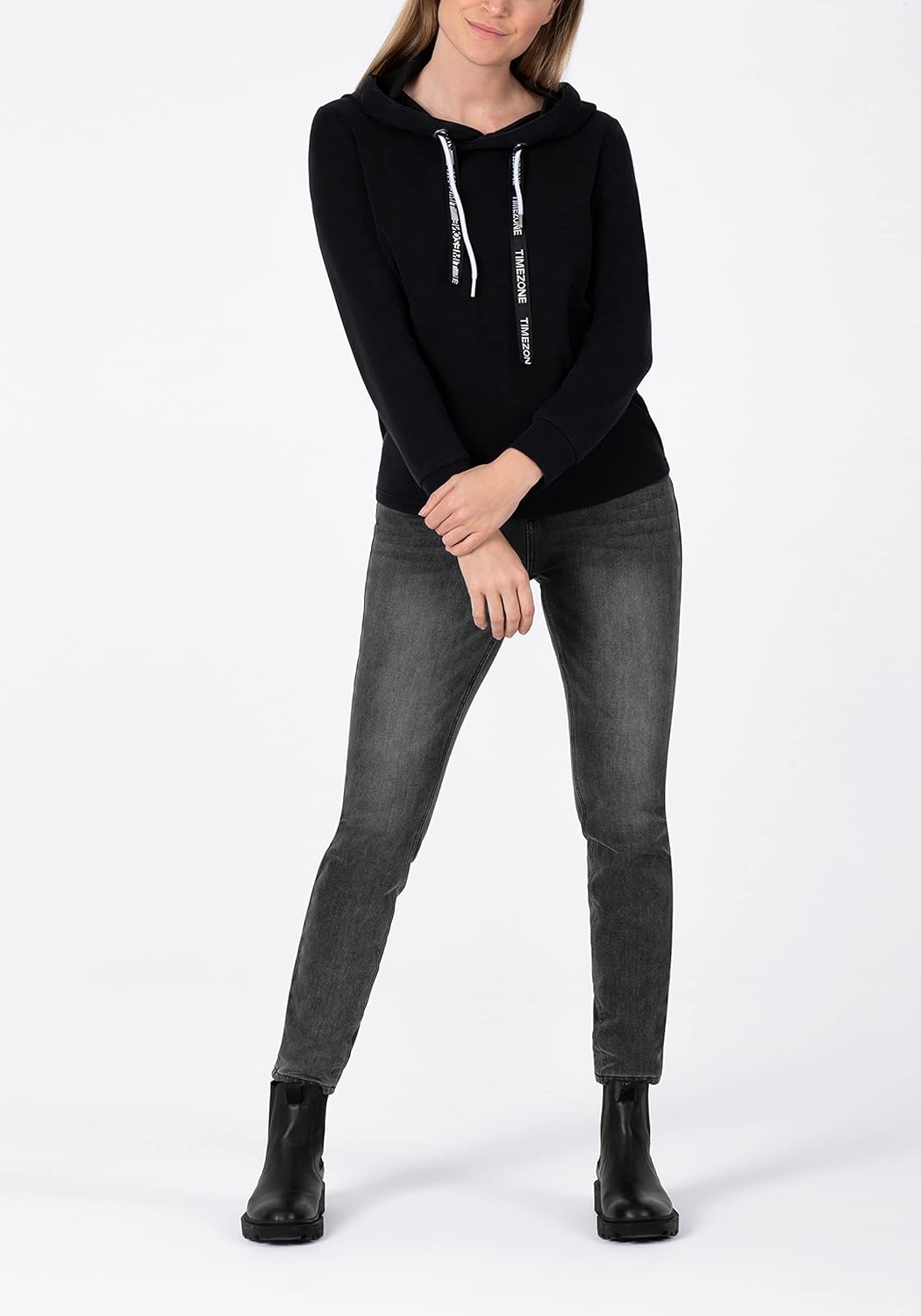 Timezone Damen Tight Aleenatz Womenshape Jeans 27W / 32L Vulcano Grey Wash, 27W / 32L Vulcano Grey W