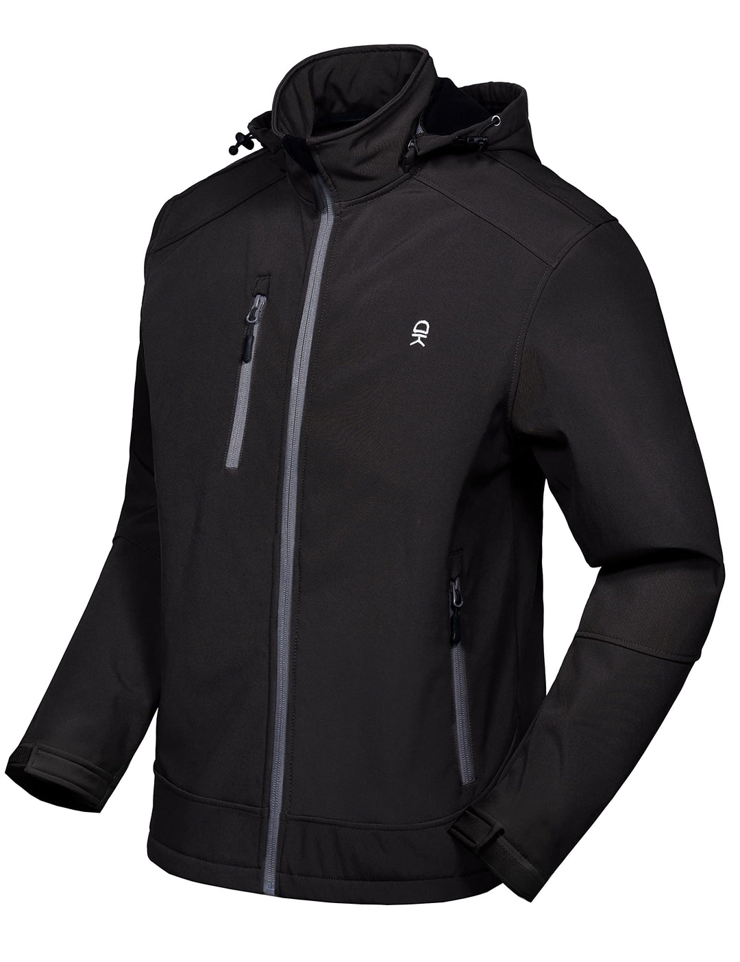 Little Donkey Andy Softshelljacke für Herren mit abnehmbarer Kapuze, Fleecefutter und Wasserabweisen