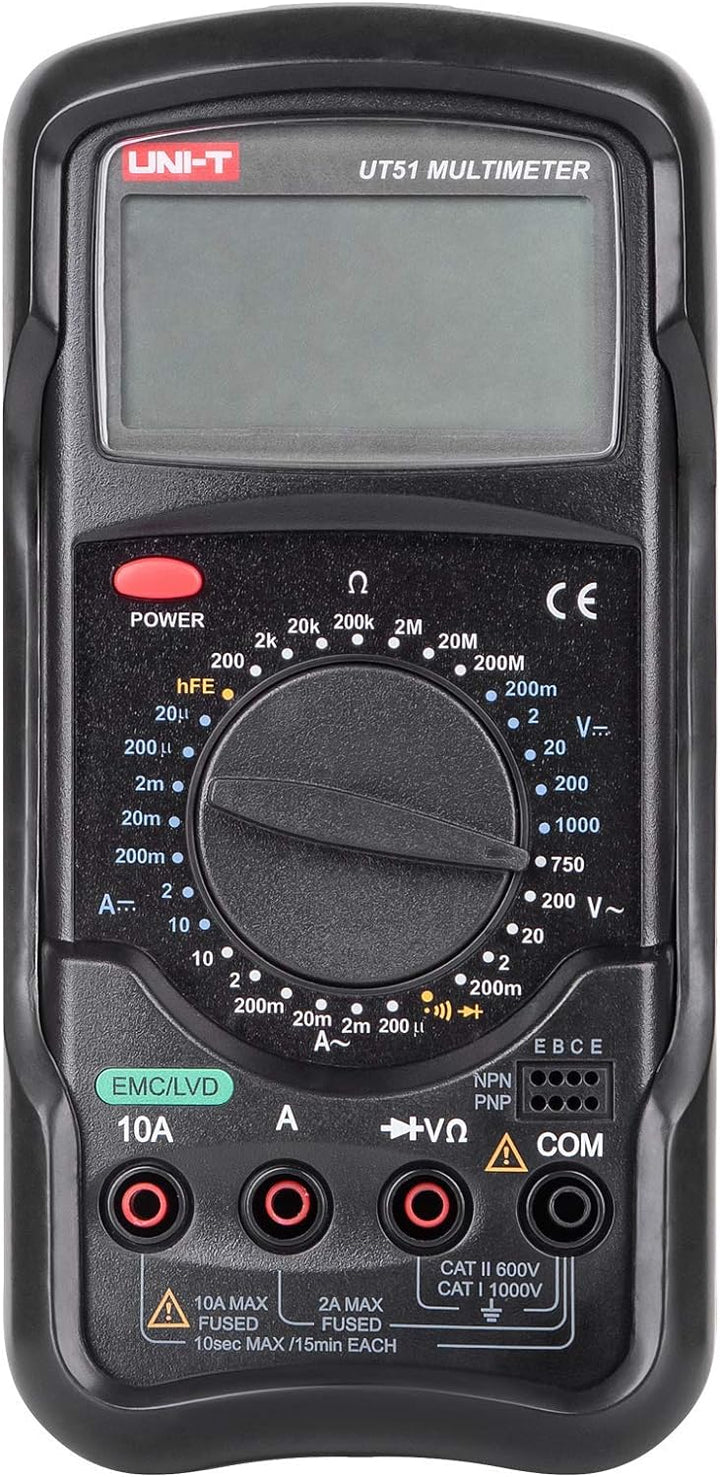 UNIT-T Digital-Multimeter, Kapazität Messung, schwarz UT51/MIE0014