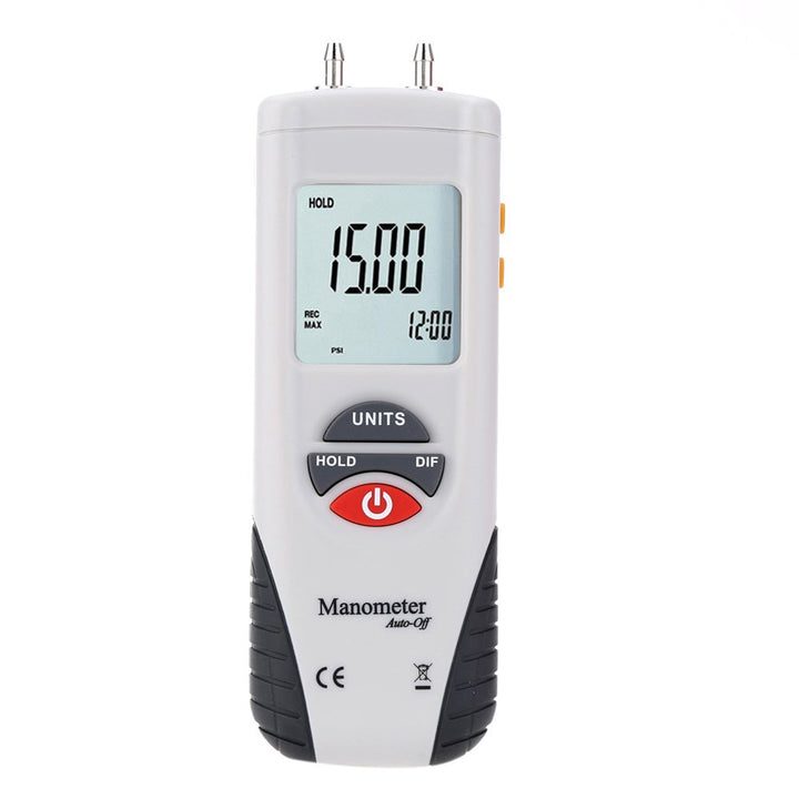 Mengshen Digitales Manometer, Professional Digitales Luftdruckmessgerät & Differenzdruckmessgerät -