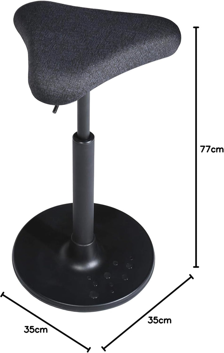 Topstar Sitness H1, Arbeitshocker, Stehhilfe, Drehhocker, höhenverstellbar, Stoffbezug Polyester, sc