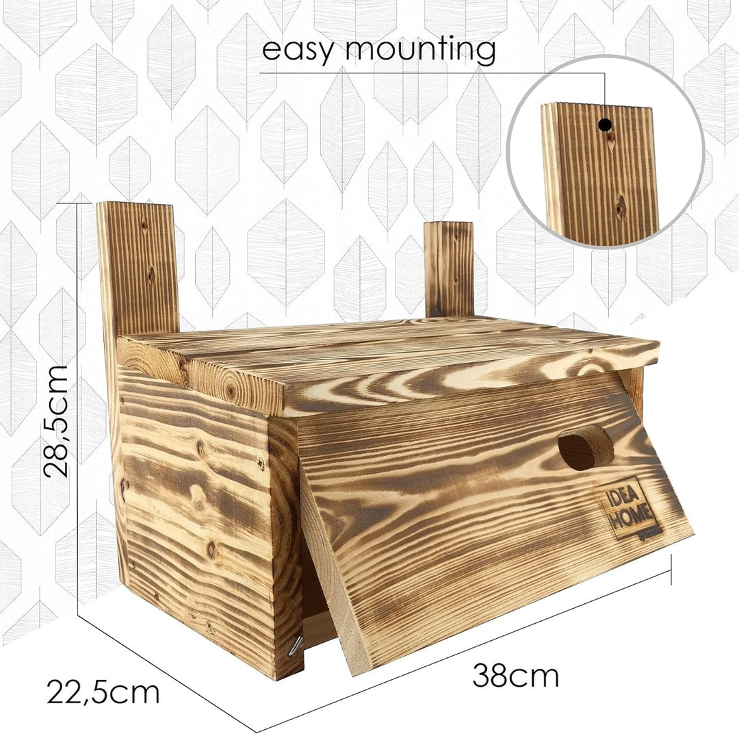 IDEA HOME APUS Nistkasten für Mauersegler, Vögel, aus Massivem-Holz - Verschraubt, Mauersegler