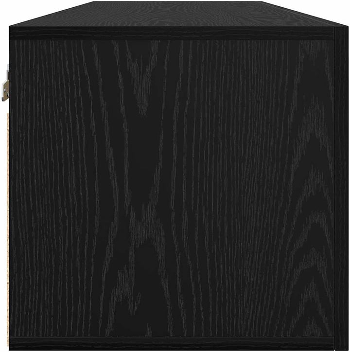vidaXL Wandschrank Schwarz Eichen-Optik 100 x 36,5 x 35 cm, Wohnzimmer, moderner Stil, viel Stauraum