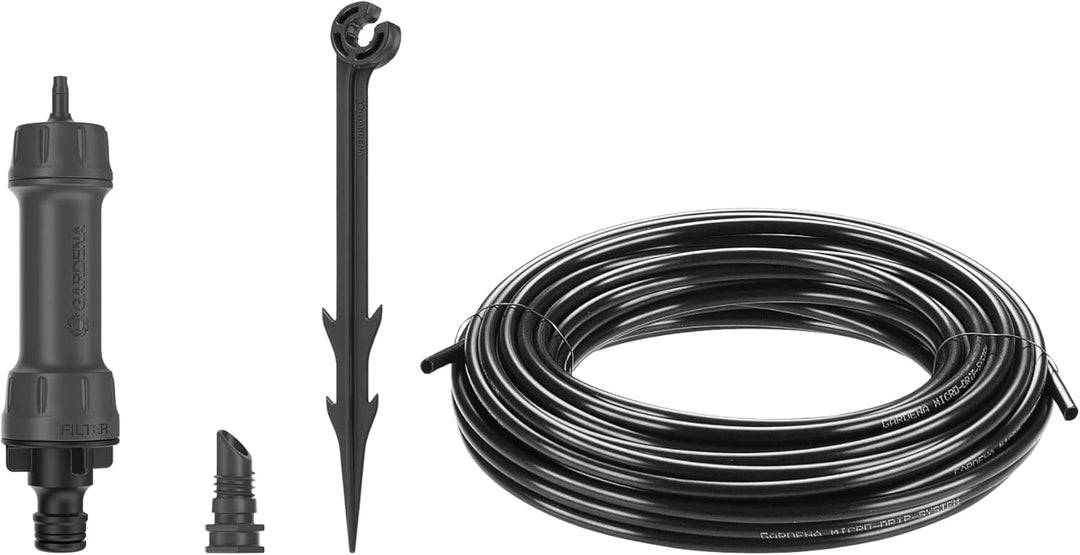 Gardena Start Set Pflanzreihen S: Micro-Drip-Gartenbewässerungssystem zur schonenden, wassersparende