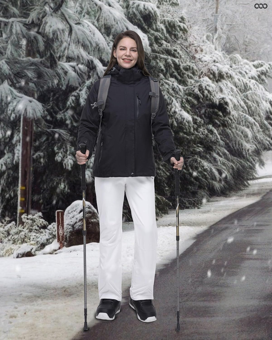 33,000ft Damen Skihose Hosenträgerhose Outdoorhose Wasserdicht Winddichte Softshellhose Warme Gefütt