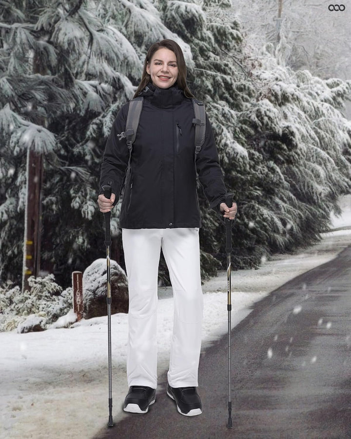 33,000ft Damen Skihose Hosenträgerhose Outdoorhose Wasserdicht Winddichte Softshellhose Warme Gefütt