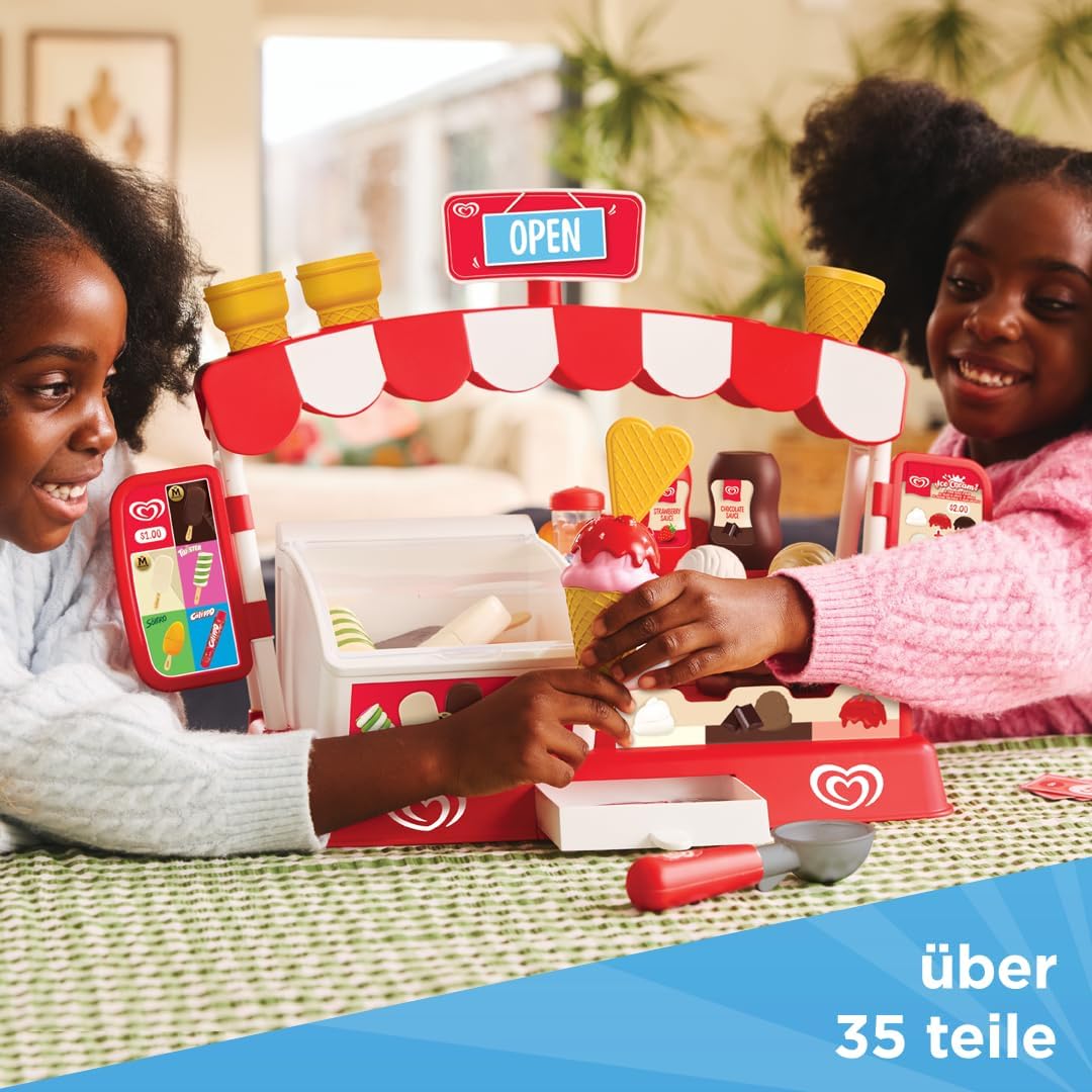 Authentisches Langnese Eisdielen-Spielset von Casdon | Spiel-Eisstand für Kinder ab 2 Jahren | Mit E